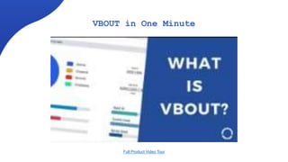 Full Product Video Tour
VBOUT in One Minute
 