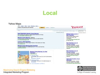 Local Yahoo Maps 