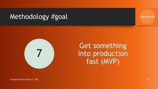 Methodology #goal
7
Get something
into production
fast (MVP)
Copyright Kemsley Design Ltd., 2022 14
 