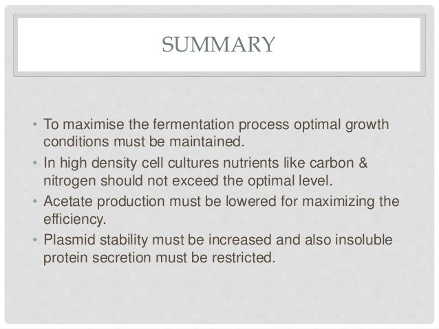 Maximizing the efficiency of fermentation process - Maximizing The Efficiency Of Fermentation Process 30 638