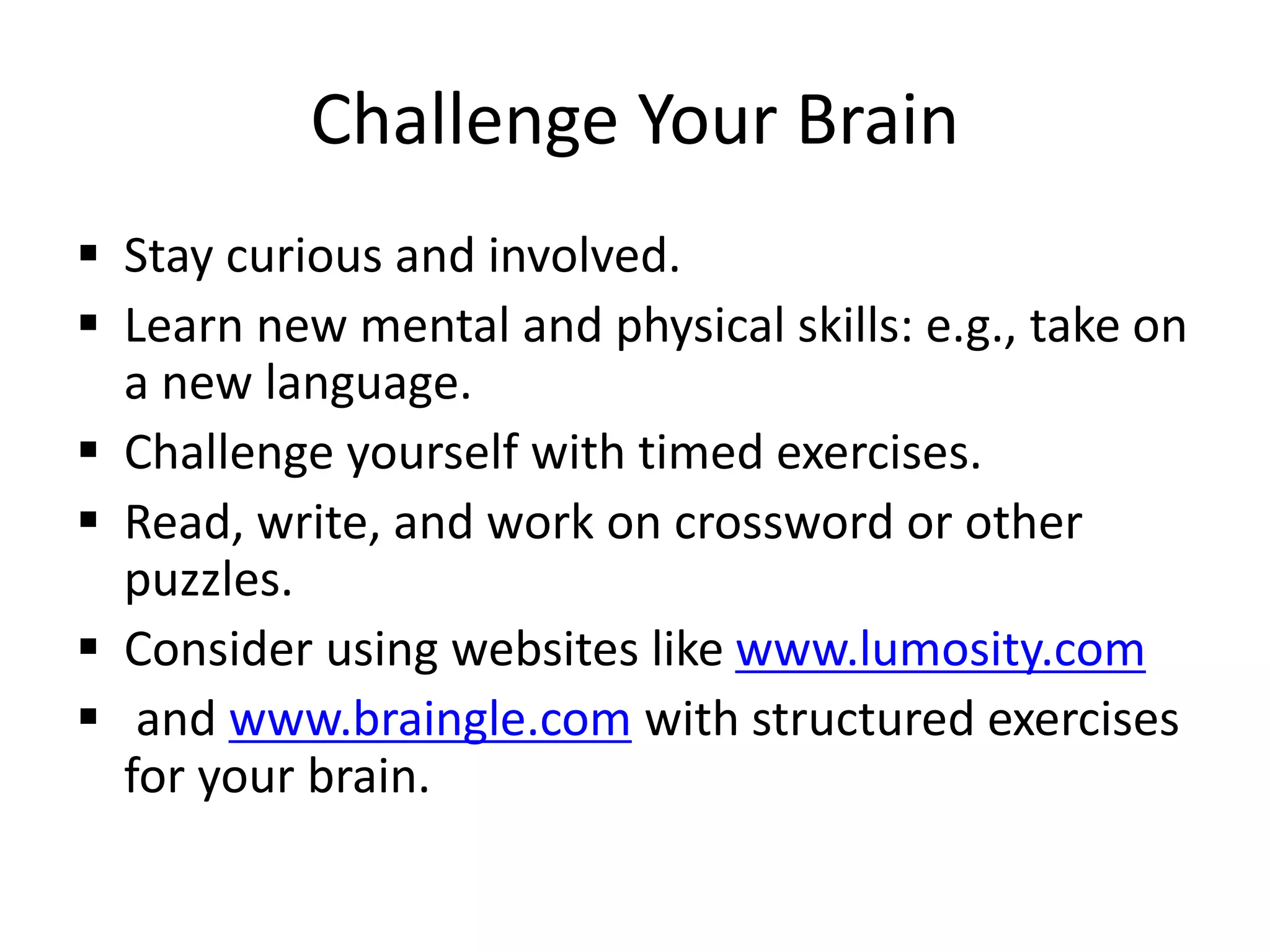 Maximizing your brain's potential | PPT