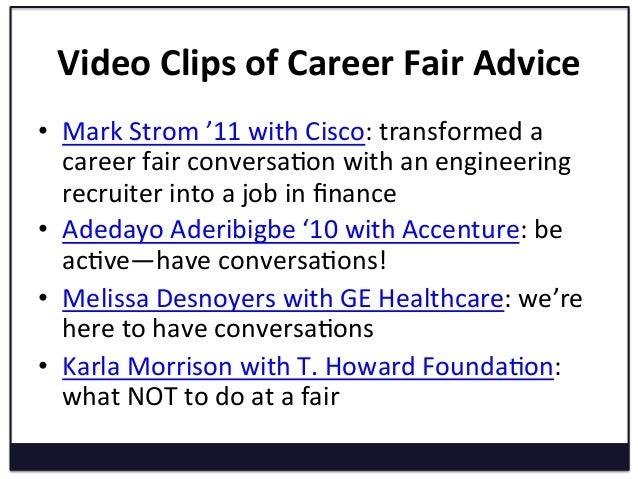 career fair advice