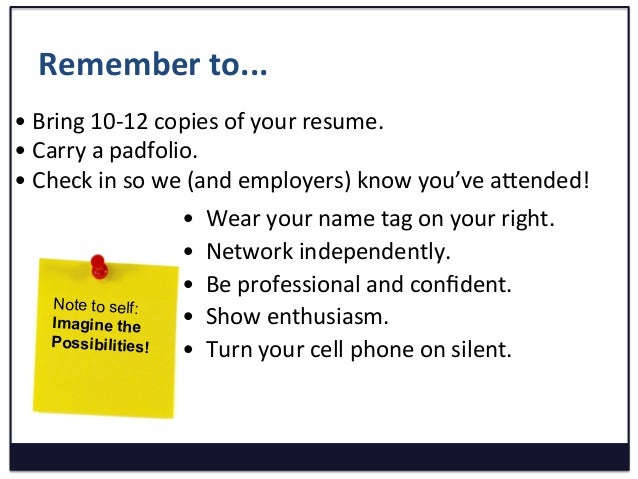 what to bring in job fair