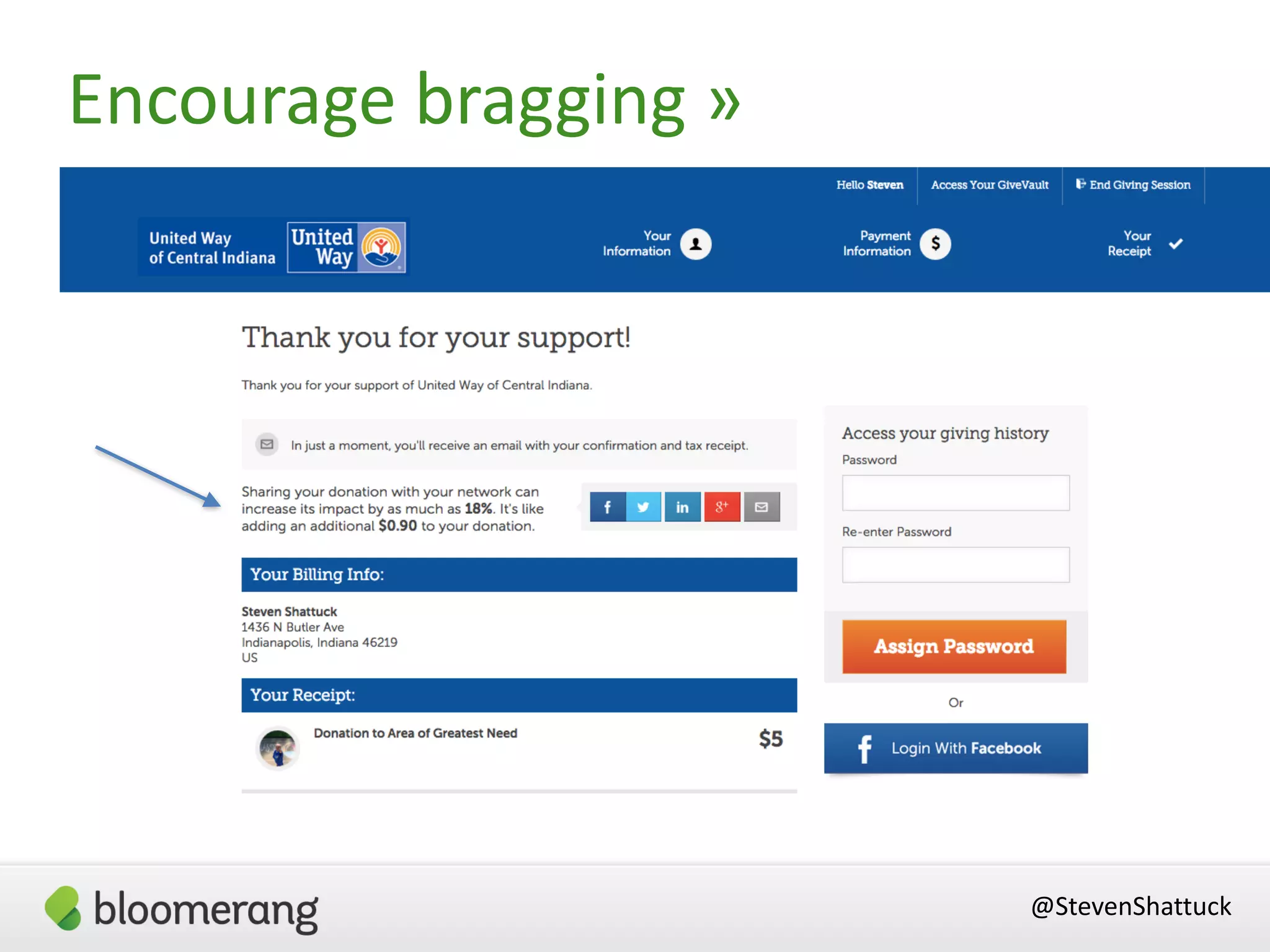 Encourage bragging »
@StevenShattuck
 