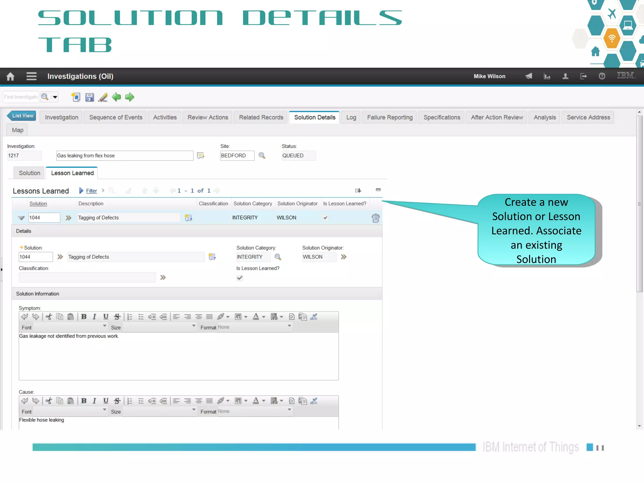 Maximo Oil and Gas 7.6.1 HSE: Investigations overview | PPT | Business ...