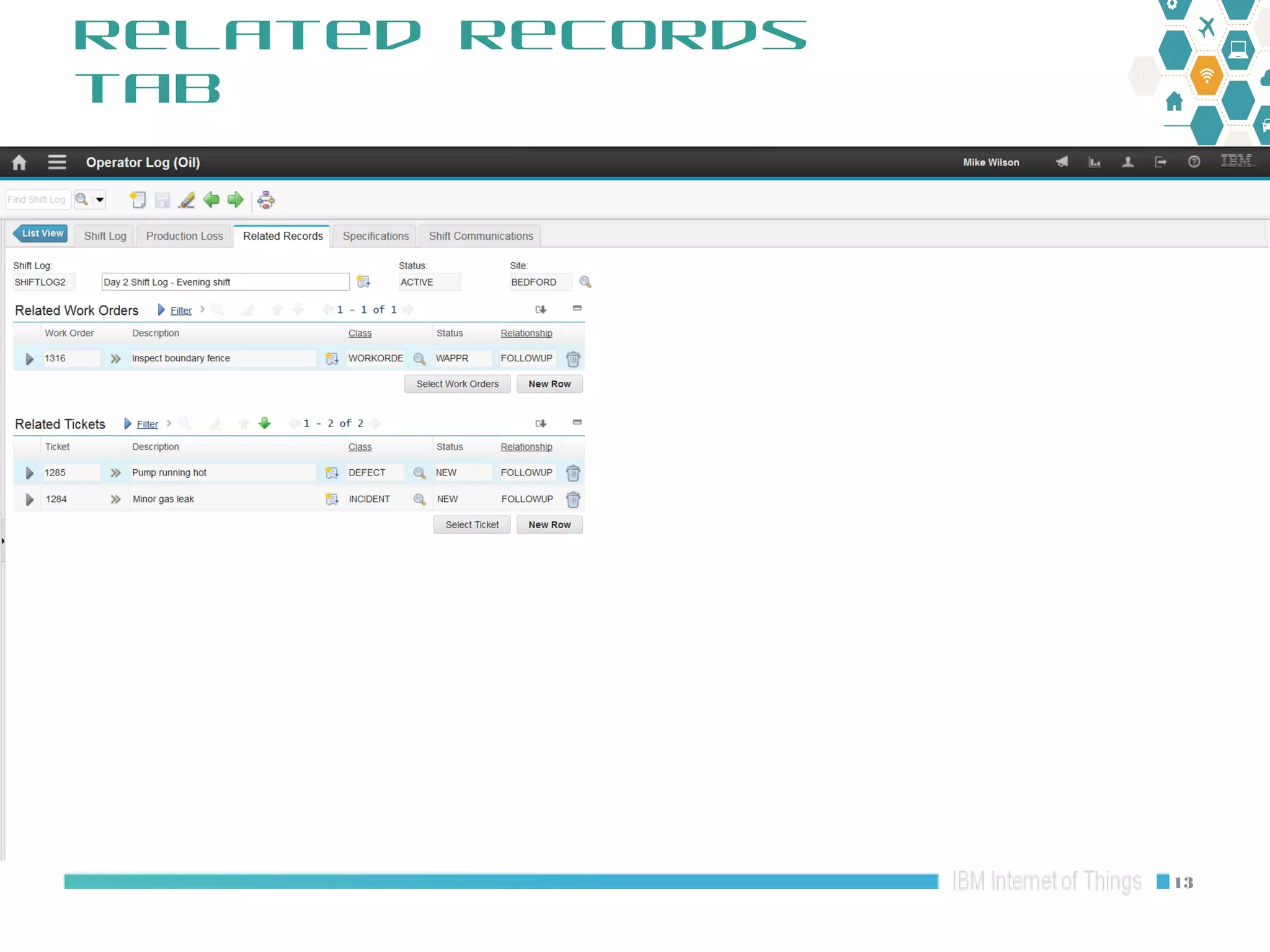 Maximo Oil and Gas 7.6.1 HSE: Operator Log overview | PPT