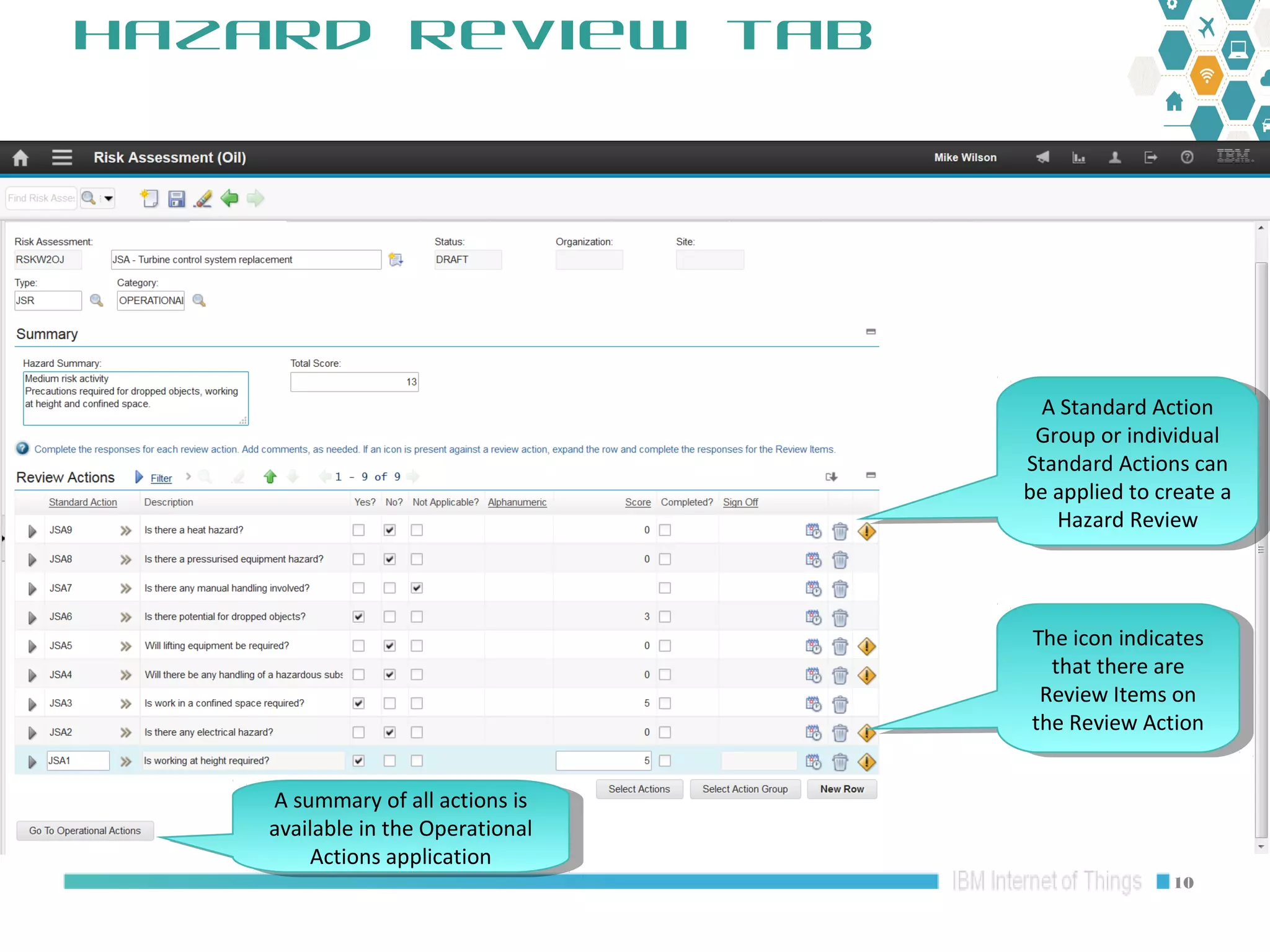 Maximo Oil and Gas 7.6.1 HSE: Risk Assessment Risk Matrix Overview | PPT