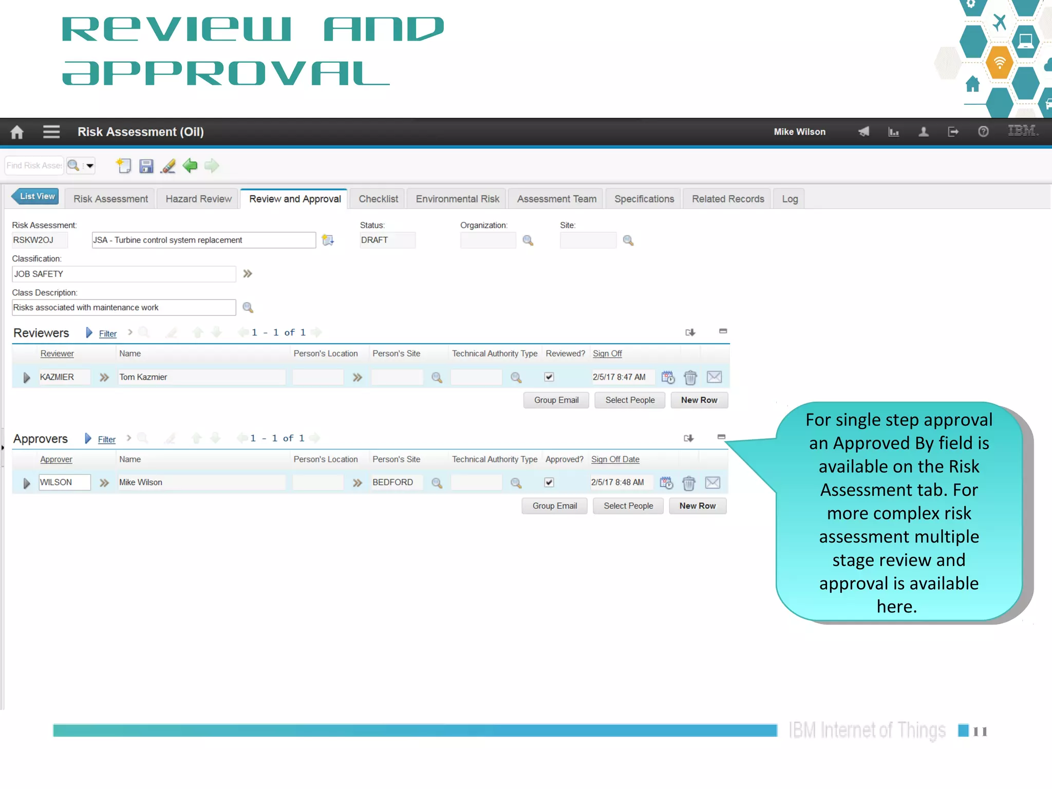 Maximo Oil and Gas 7.6.1 HSE: Risk Assessment Risk Matrix Overview | PPT