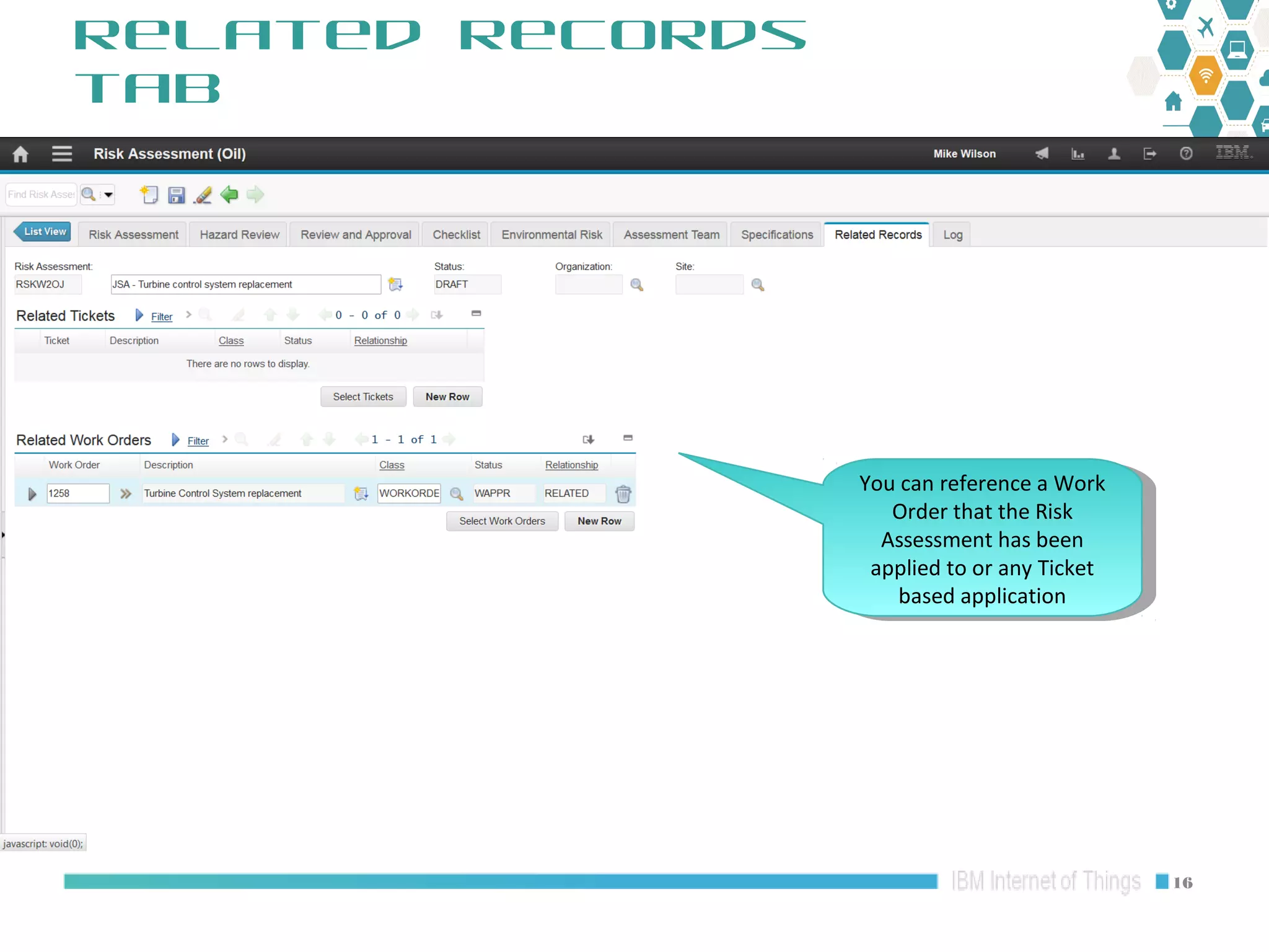 Maximo Oil and Gas 7.6.1 HSE: Risk Assessment Risk Matrix Overview | PPT