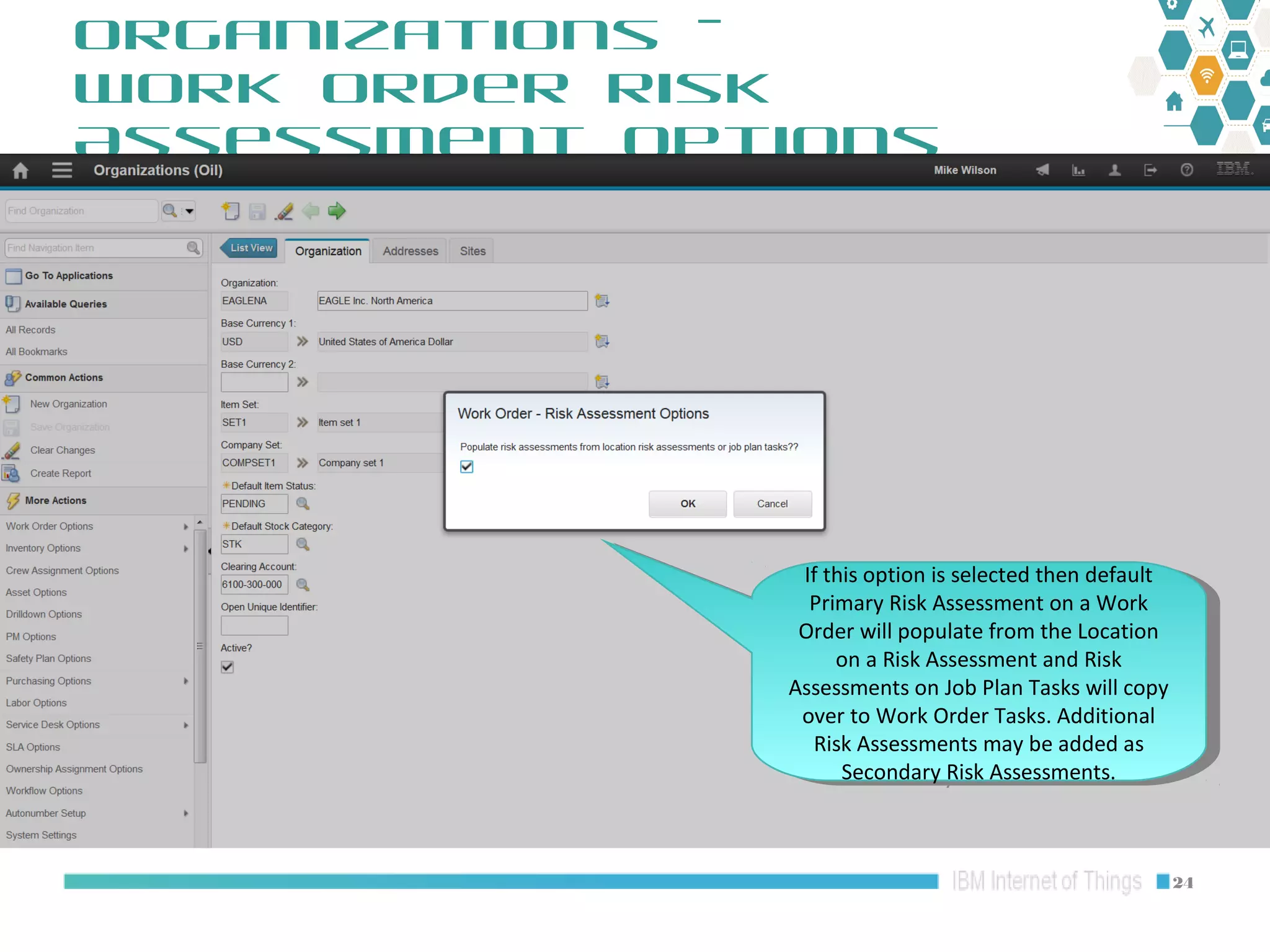 Maximo Oil and Gas 7.6.1 HSE: Risk Assessment Risk Matrix Overview | PPT