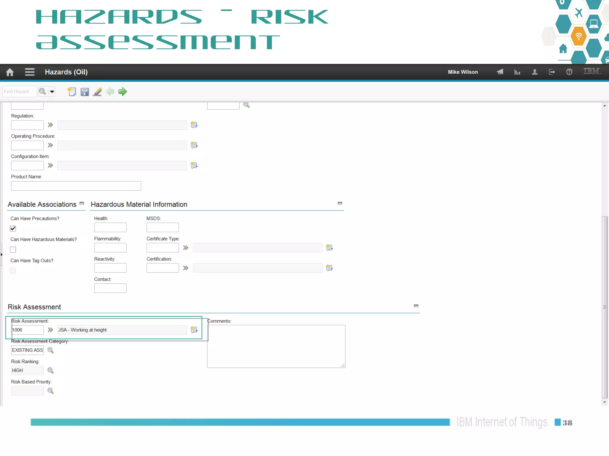 Maximo Oil and Gas 7.6.1 HSE: Risk Assessment Risk Matrix Overview | PPT