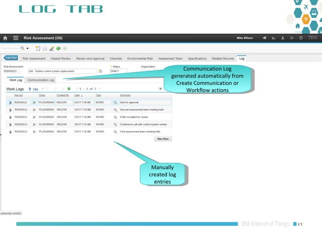 Maximo Oil and Gas 7.6.1 HSE: Risk Assessment Risk Matrix Overview | PPT