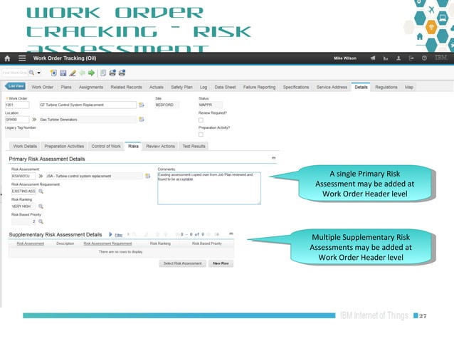 Maximo Oil and Gas 7.6.1 HSE: Risk Assessment Risk Matrix Overview | PPT