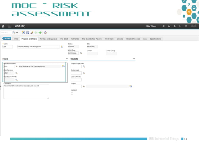 Maximo Oil and Gas 7.6.1 HSE: Risk Assessment Risk Matrix Overview | PPT