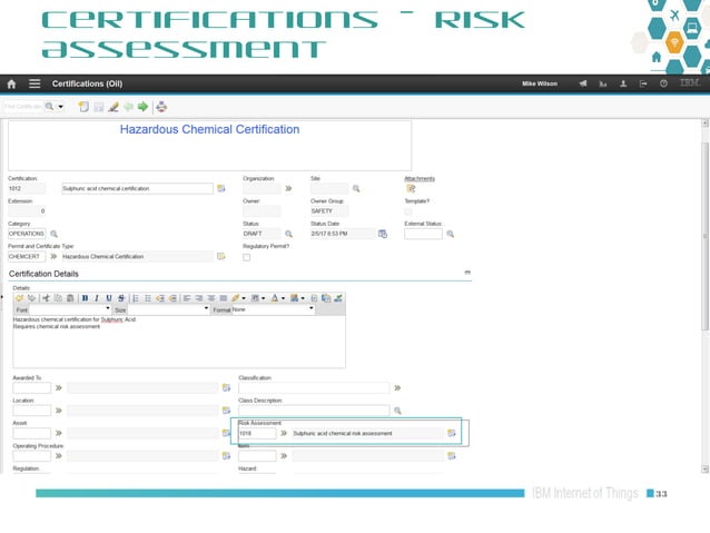 Maximo Oil and Gas 7.6.1 HSE: Risk Assessment Risk Matrix Overview | PPT