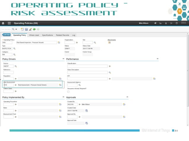 Maximo Oil and Gas 7.6.1 HSE: Risk Assessment Risk Matrix Overview | PPT