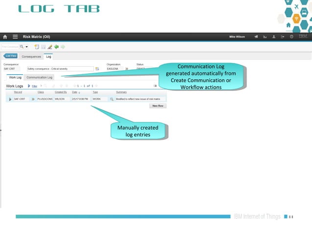 Maximo Oil and Gas 7.6.1 HSE: Risk Assessment Risk Matrix Overview | PPT