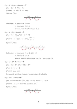 Ejercicios de aplicaciones de las derivadas
8
 