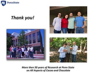 Cacao and Cadmium Research at Penn State