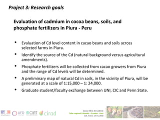 Cacao and Cadmium Research at Penn State