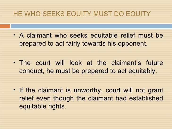 Maxims of equity