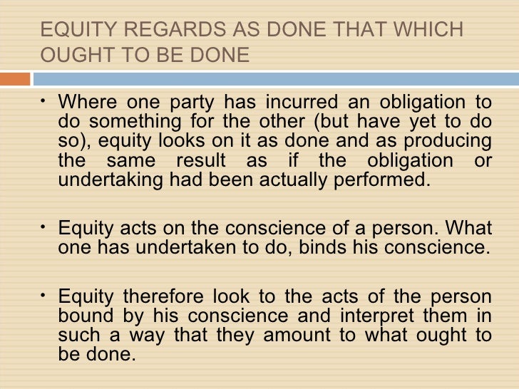 Maxims of equity