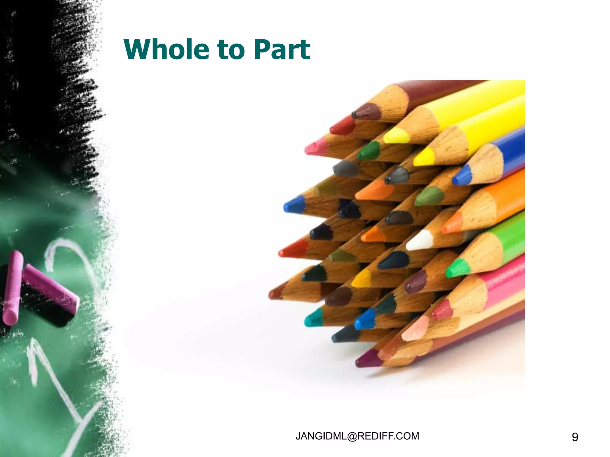 Whole to Part




           JANGIDML@REDIFF.COM   9
 