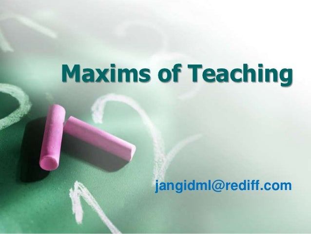 Maxim Example Images Examples Of Teaching Maxims , Maxims of Teaching: Psychological To ...