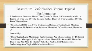 Types of Assessment Maximum and Typical performance | PPTX ...