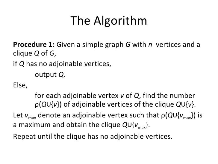 Maximum clique detection algorithm