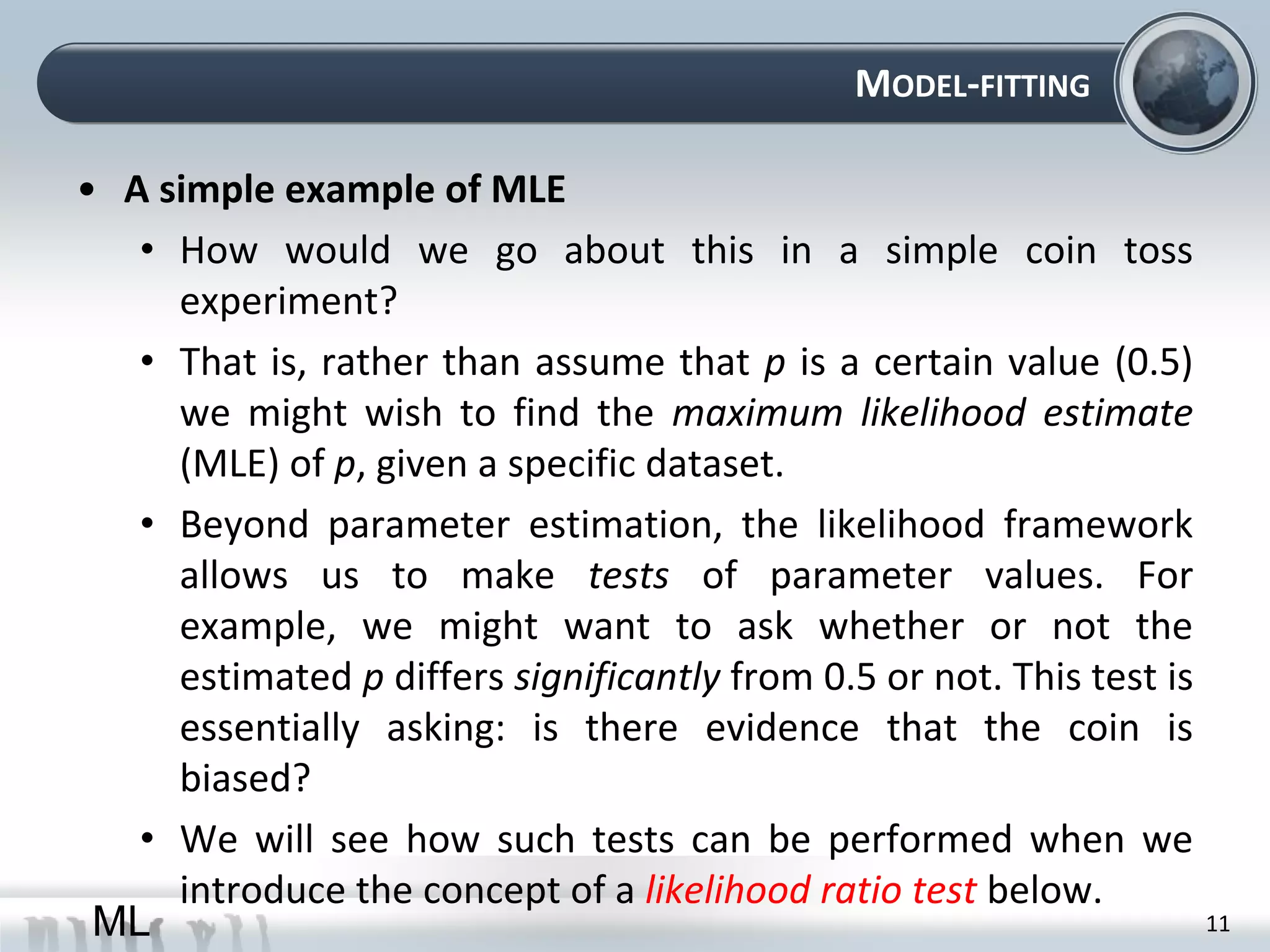 Introduction to Maximum Likelihood Estimator | PPTX