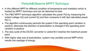 Maximum power point tracking system for photovoltaic systems | PPTX