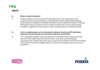 Maxis Fibre Bundled with Astro IPTV | PDF