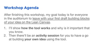 Workshop Agenda
 