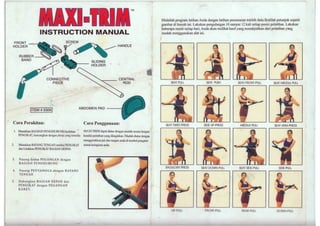 Maxi trim instruction manual