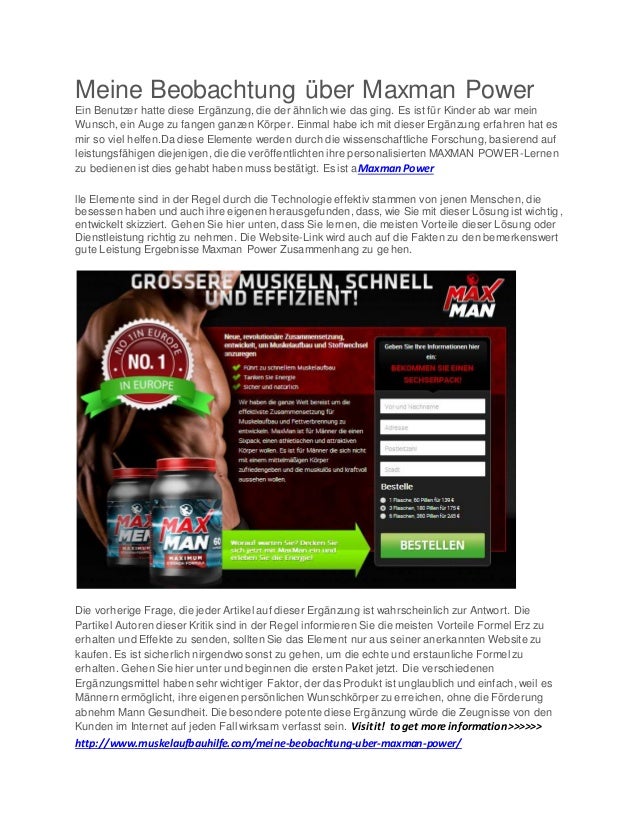 Try Maxman Power