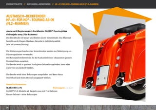 Produktpalette // Austausch-heckfender // HF-01 für HD®-Touring ab 09 (fl2-rahmen)




Austausch-Heckfender
HF-01 für HD®-Touring ab 09
(FL2-Rahmen)
Austausch(Replacement)-Heckfender für HD®-Touringbikes
ab Baujahr 2009 (FL2-Rahmen)
Der Heckfender ist länger und breiter als der Serienfender. Das Material
besteht aus 6-8 Lagen Glasfaser-Gewebe in Luftfahrtqualität
(wie bei unserer Fairing).


Die Halterungsschrauben des Serienfenders werden zur Befestigung am
Fahrzeugrahmen verwendet.
Der Kennzeichenbereich ist für die Aufnahme eines 180x200mm grossen
Kennzeichens ausgelegt.
Der Fender wird in grauem Hochglanz-Gelcoat ausgeliefert; kann aber
auch von uns lackiert werden.


Der Fender wird ohne Bohrungen ausgeliefert und kann dann
individuell auf Ihren Wunsch angepasst werden.


Bestellinformation:
MAX6-HF01-F0           					Euro 595,00 inkl. MwSt*
für HD®-FLH-Modelle ab Baujahr 2009 mit FL2-Rahmen
Grauer Gelcoat – ohne Bohrungen




34
 