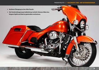 Produktpalette // Verlängerte Tank- und seitenabdeckungen



]] Sauberer Übergang zu den Side-Panels

]] Die Tankverlängerung/verkleidung verleiht Deinem Bike eine 	
	   längere Optik und lässt es gestreckter erscheinen.




                                                                                                                         39
 
