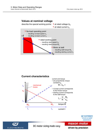 Maxon dc motor sizing made easy presentation english version march 2010 ...