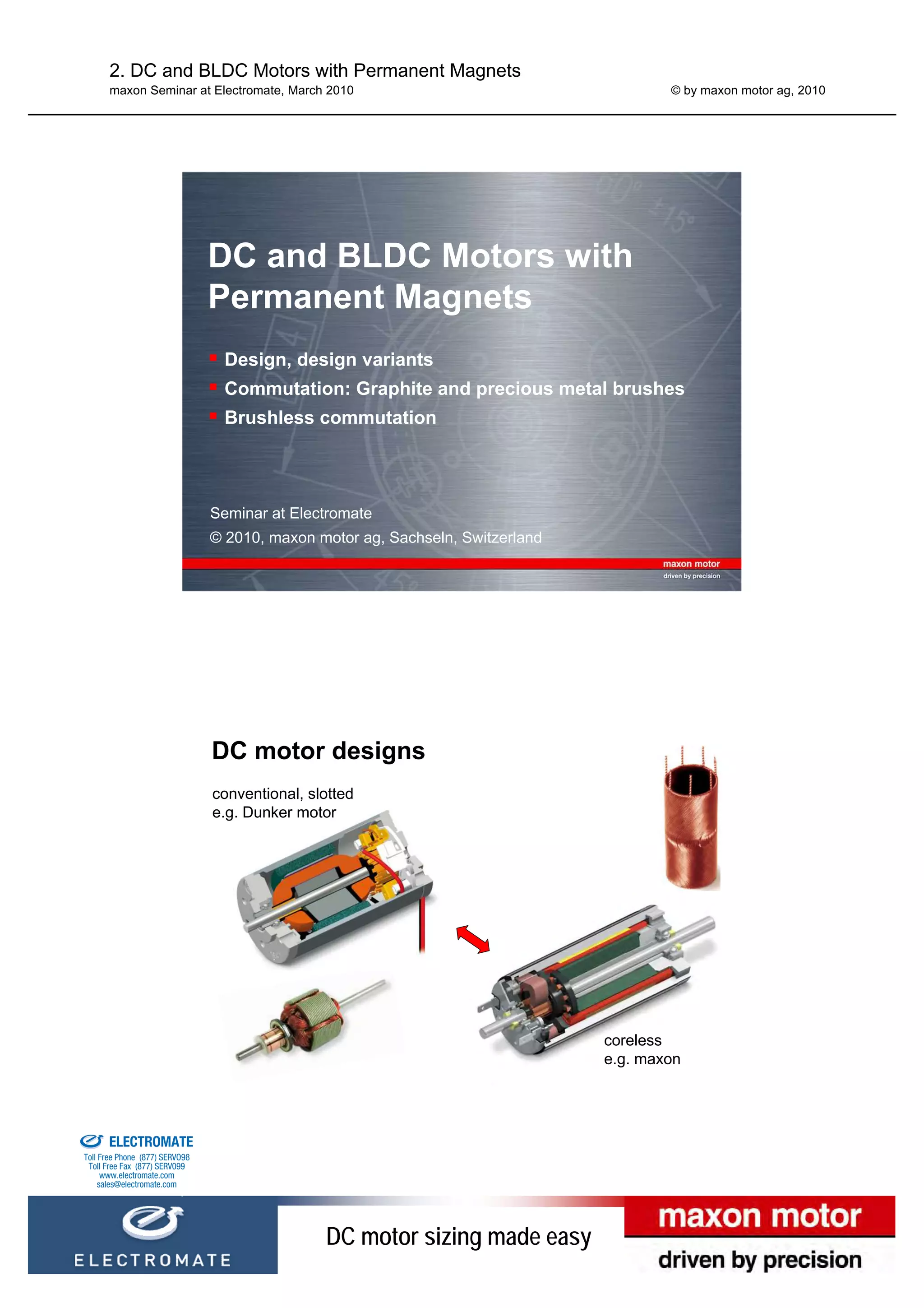 Maxon DC Servo Motor Sizing Made Easy Presentation Feb. 2013 | PDF