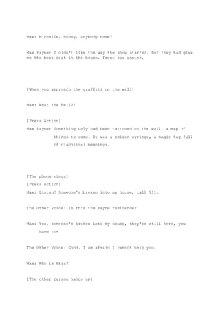 Max payne game script | DOCX