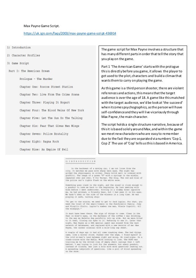 max payne 3 game script max payne 3 game script