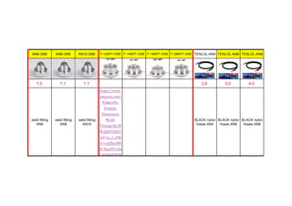 AN6-ONE AN8-ONE AN10-ONE F-12NPT-ONE F-14NPT-ONE F-18NPT-ONE F-38NPT-ONE TENLOL-AN4 TENLOL-AN6 TENLOL-AN8
1.0 1.1 1.1 2.6 3.0 4.0
weld fitting
AN6
weld fitting
AN8
weld fitting
AN10
https://www.
amazon.com/
Podavelle-
Female-
Aluminum-
Weld-
Fitting/dp/B
0CQ81VJQ2/
ref=sr_1_3?di
b=eyJ2IjoiMS
J9.AjsyHVyZp
CtOhb693OX
BLACK nylon
hoses AN4
BLACK nylon
hoses AN6
BLACK nylon
hoses AN8
 
