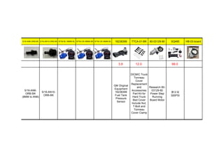 5/16-AN6-ORB-BK 5/16-AN10-ORB-BK WTM-BL-38MM-BL WTM-CB-38MM-BK WTM-CB-38MM-BL 16238399 TTCA-01-BK 80-03129-90 SQ495 HB-03-board
3.8 12.0 98.0
5/16-AN6-
ORB-BK
(8MM to AN6)
5/16-AN10-
ORB-BK
GM Original
Equipment
16238399
Fuel Tank
Pressure
Sensor
DICMIC Truck
Tonneau
Cover
Replacement
and
Accessories
Part Kit for
Hard Truck
Bed Cover
Include Nut,
T-Bolt and
Tonneau
Cover Clamp
Research 80-
03129-90
Power Step
Running
Board Motor
静音泵
300PSI
 