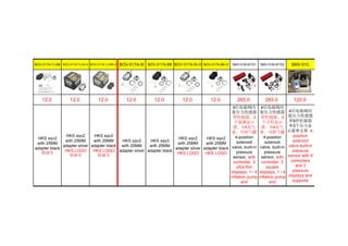 BOV-017A-TJ-BK BOV-017A-TJ-SI-O BOV-017A-TJ-BK-O BOV-017A-SI BOV-017A-BK BOV-017A-SI-O BOV-017A-BK-O SMV-01B-KIT01 SMV-01B-KIT02 SMV-01C
12.0 12.0 12.0 12.0 12.0 12.0 12.0 265.0 265.0 120.0
HKS sqv2
with 25MM
adapter black
带调节
HKS sqv2
with 25MM
adapter silver
HKS LOGO
带调节
HKS sqv2
with 25MM
adapter black
HKS LOGO
带调节
HKS sqv2
with 25MM
adapter silver
HKS sqv2
with 25MM
adapter black
HKS sqv2
with 25MM
adapter silver
HKS LOGO
HKS sqv2
with 25MM
adapter black
HKS LOGO
4位电磁阀内
置压力传感器
带控制器，3
个超薄显示
器，1/4充气
泵，可拆气罐
4-position
solenoid
valve, built-in
pressure
sensor, with
controller, 3
ultra-thin
displays, 1 / 4
inflation pump
and
removable air
4位电磁阀内
置压力传感器
带控制器，3
个方形显示
器，1/4充气
泵，可拆气罐
4-position
solenoid
valve, built-in
pressure
sensor, with
controller, 3
square
displays, 1 / 4
inflation pump
and
removable air
4位电磁阀内
置压力传感器
带6件控制器
和3个压力显
示器和支架 4-
position
solenoid
valve built-in
pressure
sensor with 6
controllers
and 3
pressure
displays and
supports
 