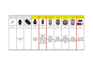 1/8NPT-3/16-BK AN12-AN10-ORB-BK AN12-AN12-ORB-BK AN6-AN8-1/4NPT-BK AN10-19.5MM HS-EA888 HS-B48 HS-N20 HS-B58 80-001-06-RD
1.2 1.8 1.8 2.0 2.5 11.0 11.0 11.0 11.0 1.5
老型号 AN12-
AN10
老型号
AN6-AN8-
1/4NPT
Breather
Fitting
Adapter - Fits
Honda Civic
Acura Rsx
Tsx - Valve
Cover 19mm
oil filter
Housing
upgrade heat
sink FOR
EA888
oil filter
Housing
upgrade heat
sink FOR B48
oil filter
Housing
upgrade heat
sink FOR N51
N52 N54 N55
N26
oil filter
Housing
upgrade heat
sink FOR B58
Teflon Swivel
Hose Ends
straight AN6
 