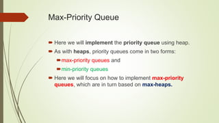 Max priority queue | PPT
