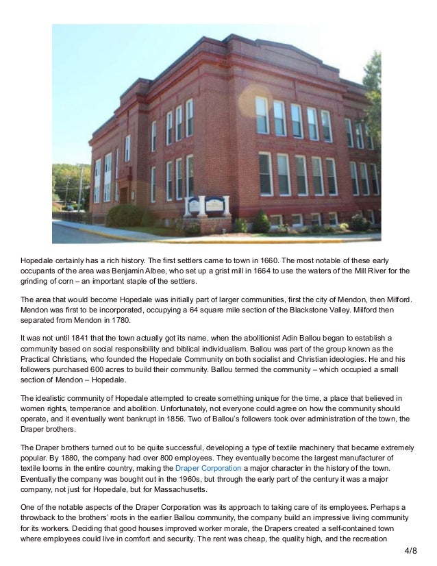 Real Estate Agents Guide to Hopedale Mass