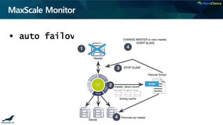 MaxScale Monitor
 auto failover
 