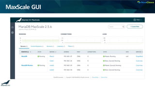 MaxScale GUI
 